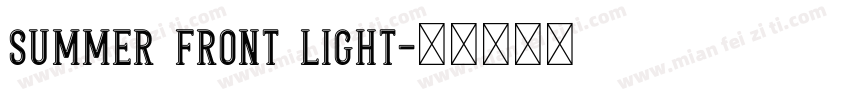 summer front light字体转换
